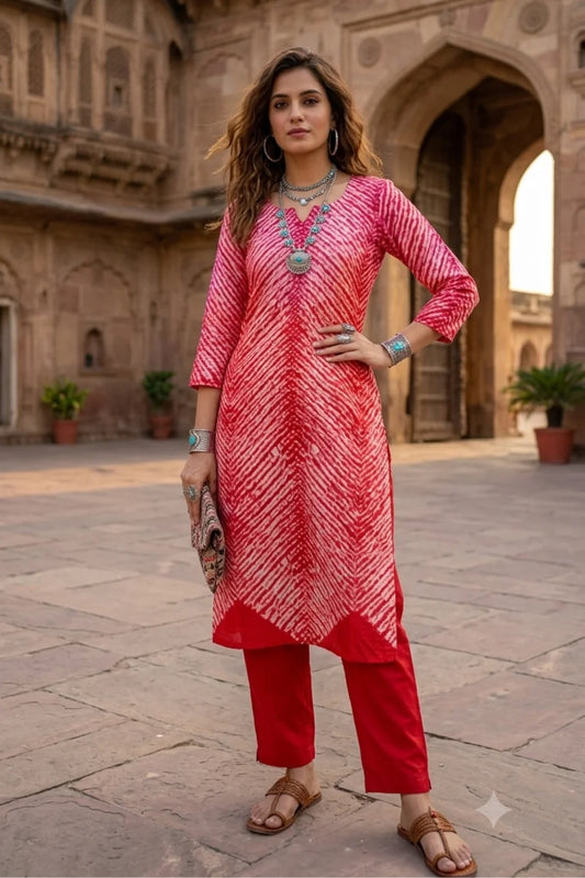 Berry Blush Shibori Kurta