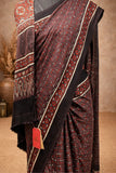 Kahwa Ajrakh Modal Silk Saree