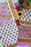 Fiza Pink Hand Block Print Suit