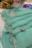 Ziya Mint Green Chiffon Saree