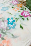 White Hand Painted Pure Cotton Kota Doria Saree