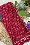 Roohi Crimson Chiffon Saree