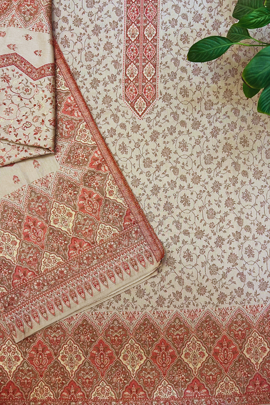 Zar-Beige Woollen Suit