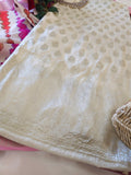 Ivory White Cotton Chanderi Suit