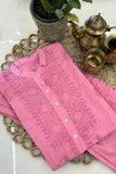Rose Petal Chikankari Coord Set