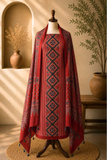 Crimson Bloom Ajrakh Suit