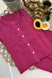 Magenta Chikankari Coord Set