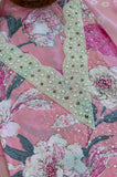 Gulnaar Pink Block Printed Cotton Suit