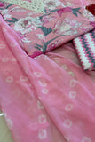 Gulnaar Pink Block Printed Cotton Suit