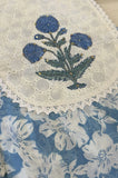 Aarvi Blue Block Print Suit