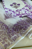 Amara Lilac Handcrafted Purple Block Print Cotton Suit