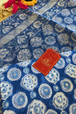Neel Mandala Kota Doria Cotton Saree