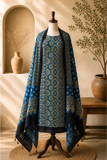 Blue Almond Buta Ajrakh Suit