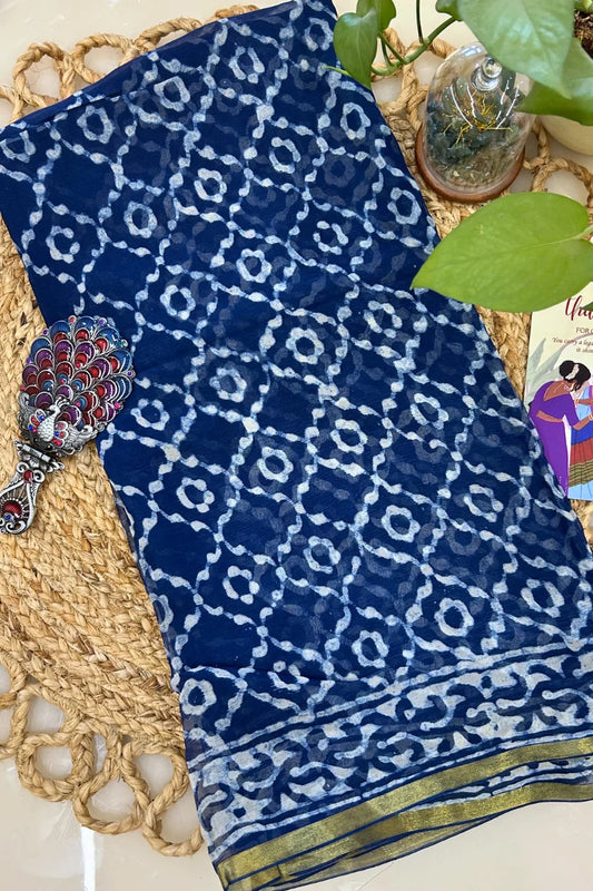 Tarangini Hand Block Saree