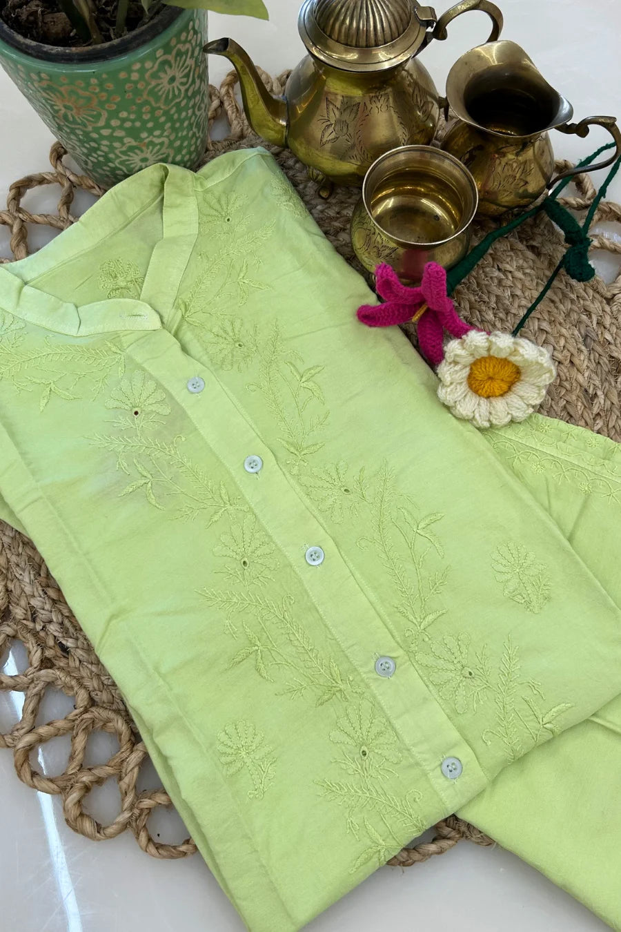 Pistachio Chikankari Coord Set