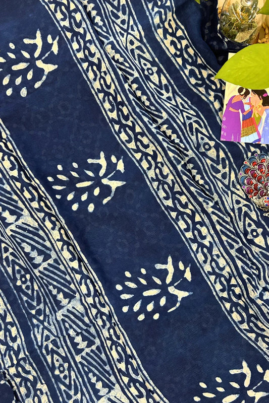 Tarangini Hand Block Saree