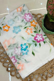 White Hand Painted Pure Cotton Kota Doria Saree