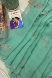 Ziya Mint Green Chiffon Saree