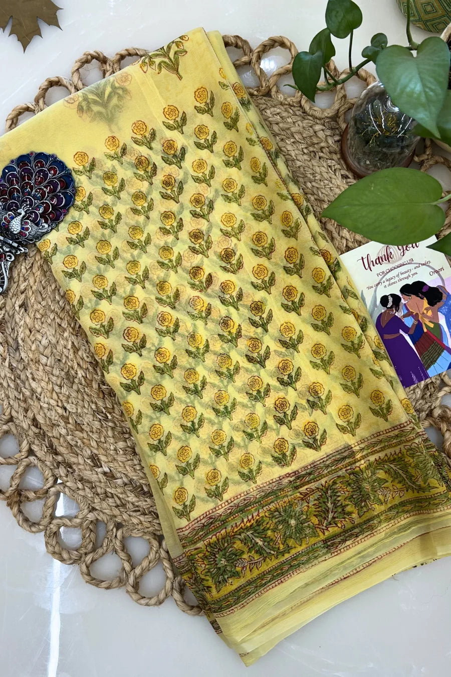 Amaltas Buta Chiffon Saree