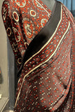 Kahwa Ajrakh Modal Silk Saree