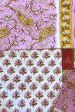 Fiza Pink Hand Block Print Suit