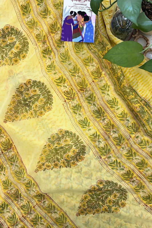 Amaltas Buta Chiffon Saree