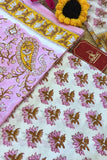 Fiza Pink Hand Block Print Suit
