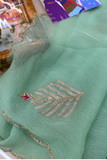 Ziya Mint Green Chiffon Saree