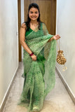 Harita Wave Arashi Shibori Pure Organza Saree