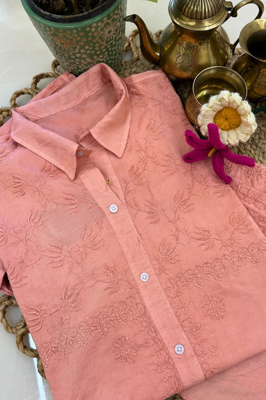 Rosewood Chikankari Coord Set