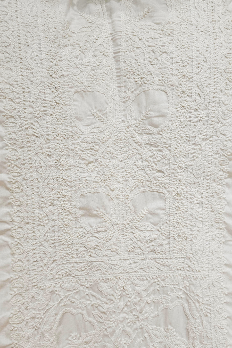 Ivory Canvas Dyeable Chikankari Cotton Suit Set