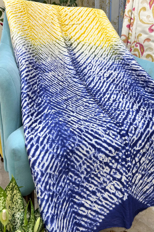 Indigo Meadow Shibori Kurta