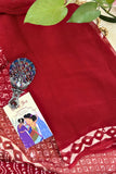 Roohi Crimson Chiffon Saree