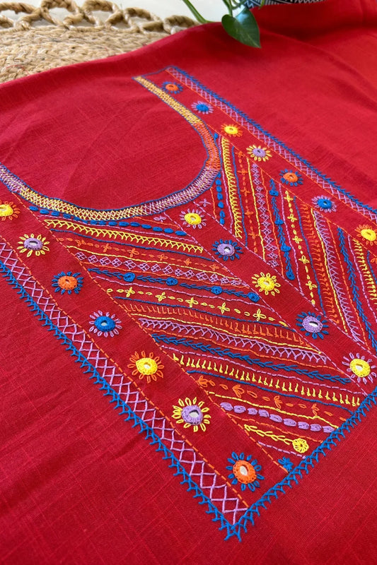 Laal Banjara Cotton Lambani Kurta