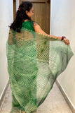 Harita Wave Arashi Shibori Pure Organza Saree