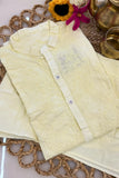Butter Cream Chikankari Coord Set