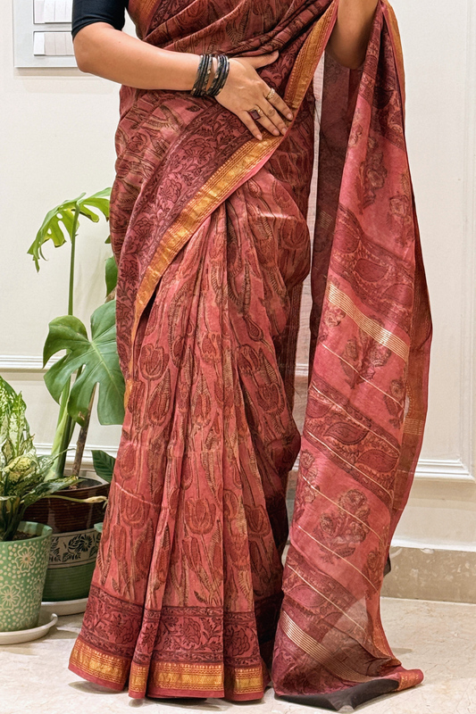 Vanaspati Vine Maheshwari Cotton Sari