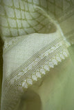 Sage Gallop Banarasi Cotton Saree