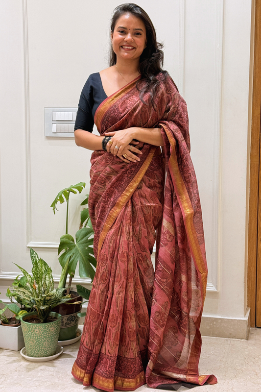 Vanaspati Vine Maheshwari Cotton Sari
