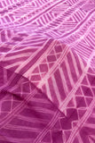 Fuchsia Frosting Shibori Mul cotton Saree