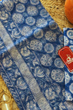 Neel Mandala Kota Doria Cotton Saree