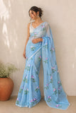 Neerja Bloom Hand Painted Pure Cotton Kota Doria Saree