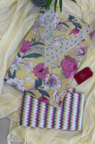 Sunehri Noor Yellow Block Printed Cotton Suit