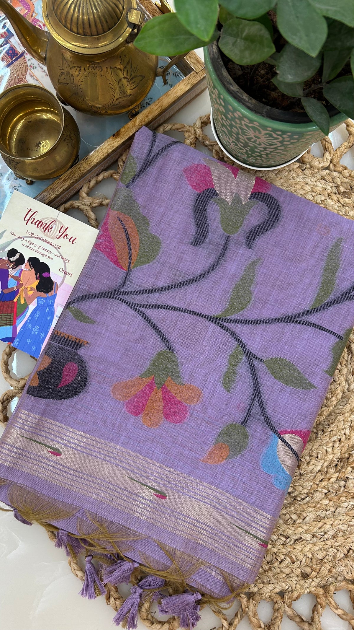 Saanjh Jamdani Saree