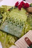 Olive Green Banarasi Suit