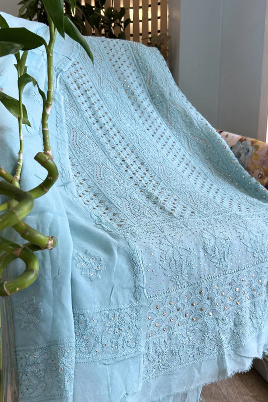 Skyline Mukaish Chikankari Suit