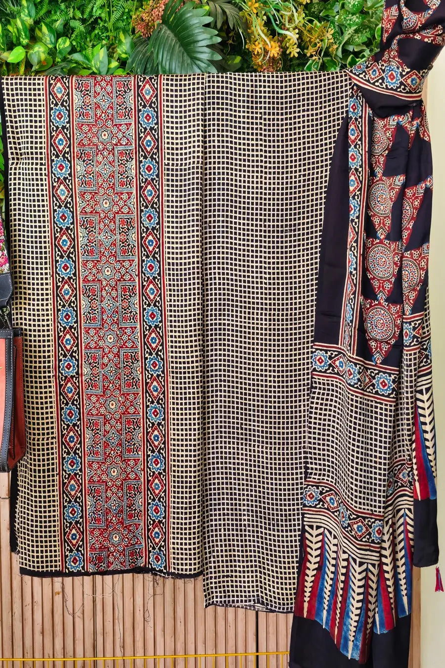 Ajrakh Modal Silk Handblock Printed Suit Set