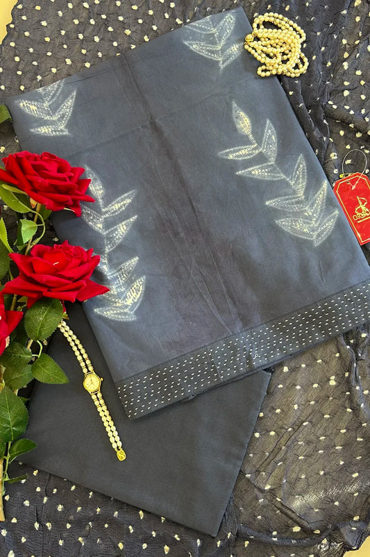 Neel Tara Indigo Shibori Cotton Suit