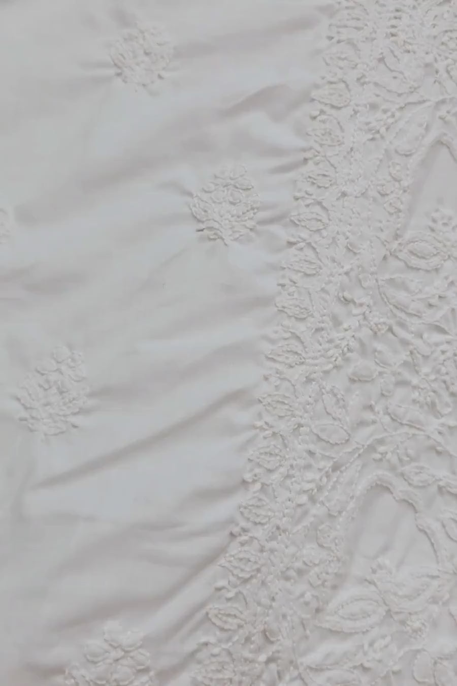 Ivory Canvas Dyeable Chikankari Cotton Suit Set