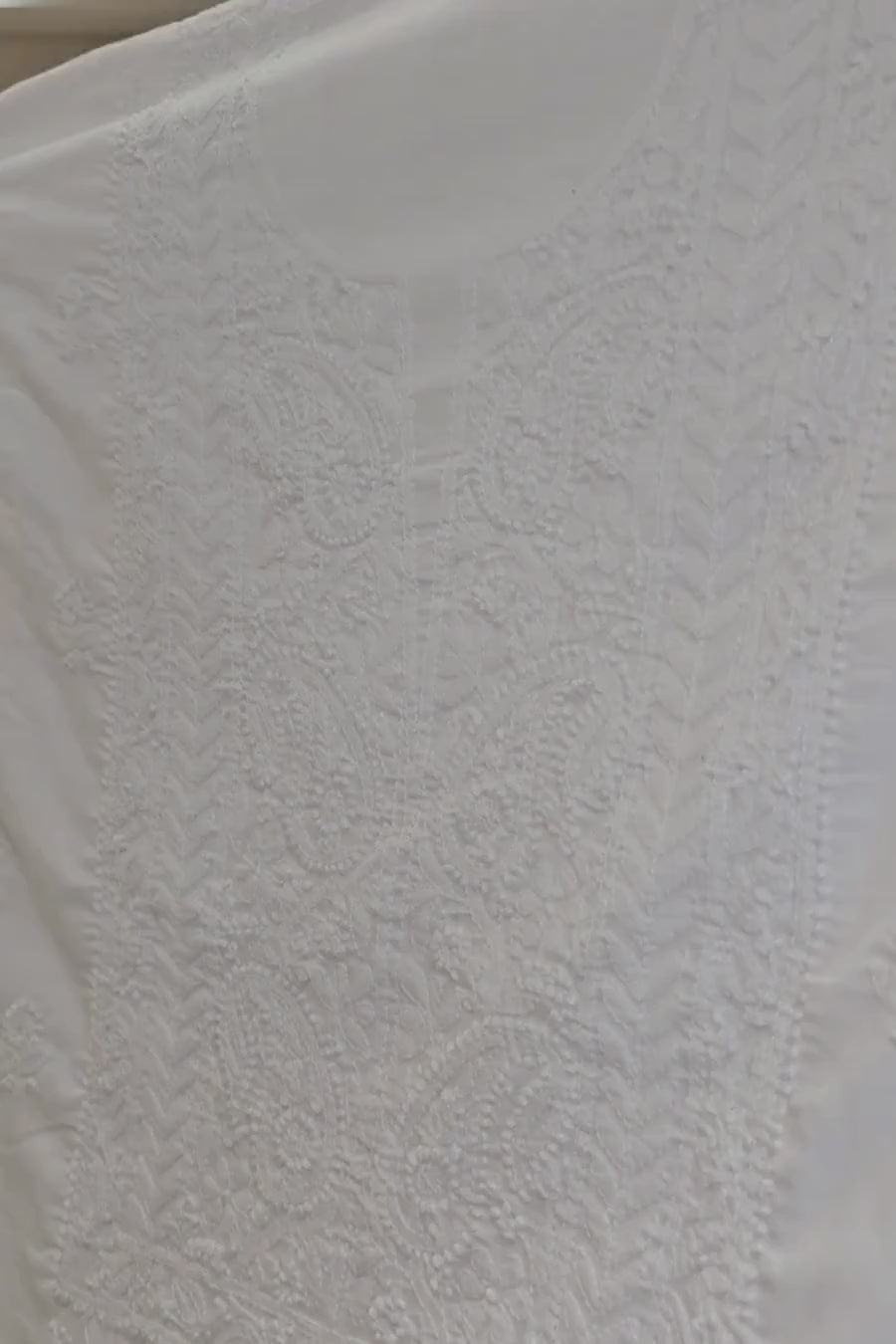 Moonlit Garden Chikankari Dyeable Cotton Suit Set
